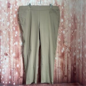 Briggs Tan Comfort Waistband Slimming Solutions Pull On Ponte Pants Size 22W
